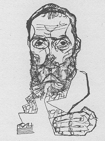 Charles Peguy ritratto da Egon Schiele