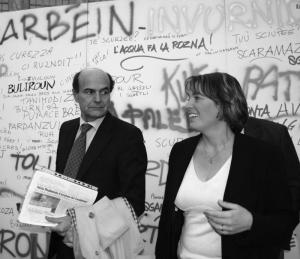 Elisa Marchioni e Pierluigi Bersani, a Rimini